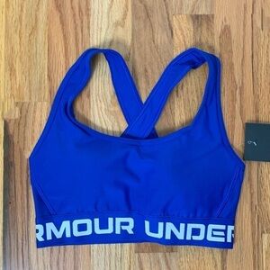New With Tags Athletic Under Armour Blue Compression sports bra Size XS